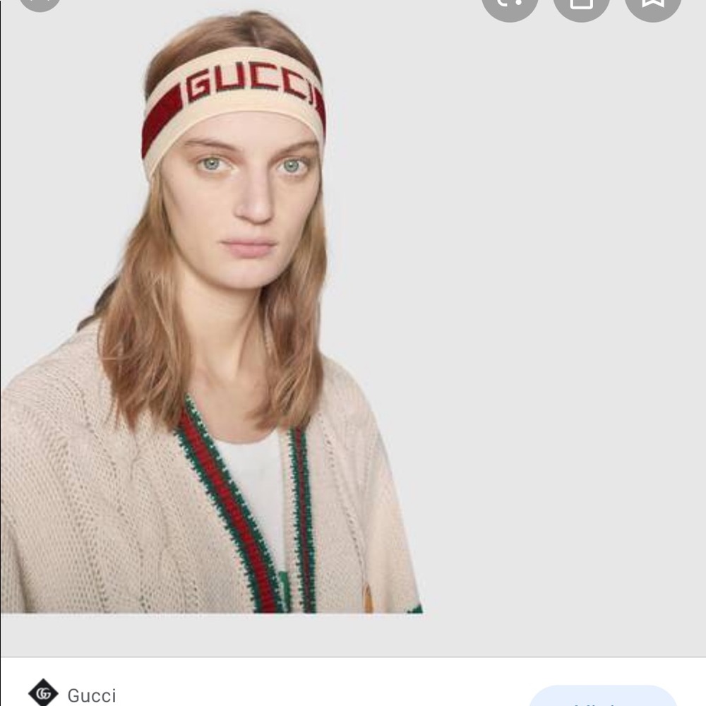 Gucci logo striped head band